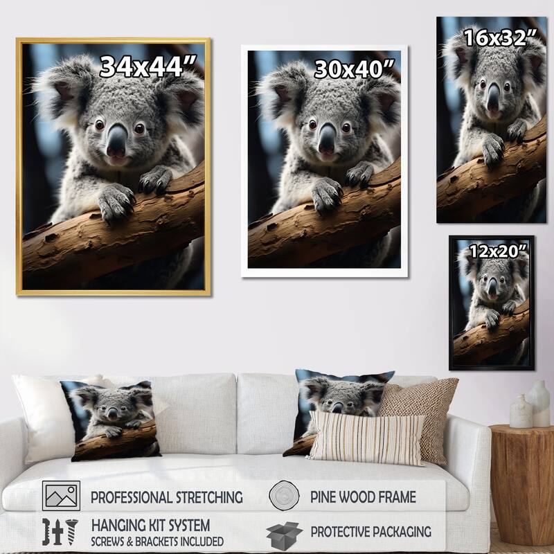 Designart "Koala Koalas Serenity" Animals Koala Canvas Wall Art Bed Bath & Beyond 38982803